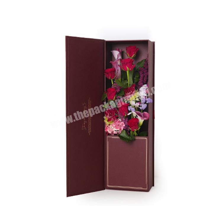 Hot sale square printed cardboard paper packing box flower