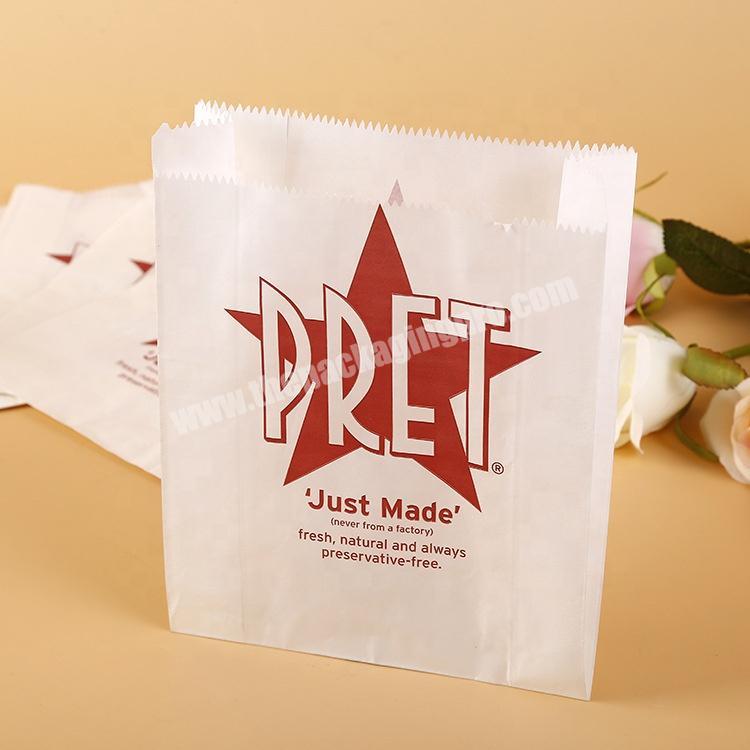 Hot sale take away bread waterproof paper food bags