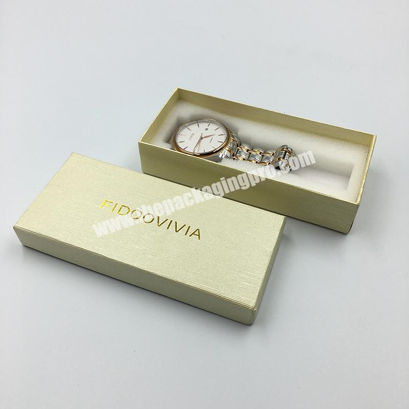Hot Sale Watch Gift Square Cardboard Watch Box Cases with paper insert