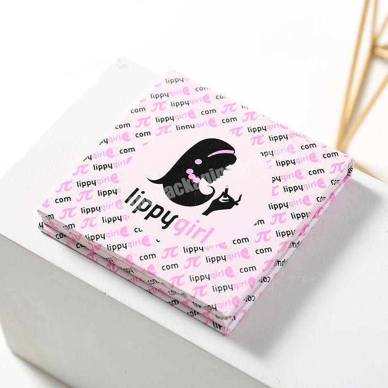 Hot sales Custom LOGO beauty pink cardboard printing packaging box with window for powder puff