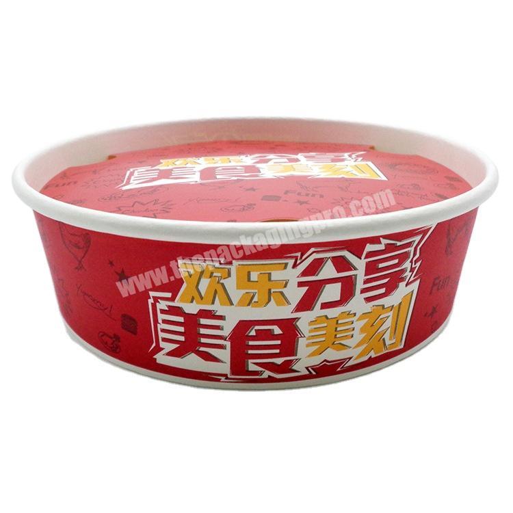 Hot sales disposable craft paper salad bowl with lid kraft paper salad bowl kraft paper rice bowl wholesale Price