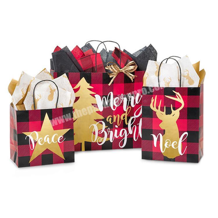 Hot sales Eco-friendly Christmas sonowflake gift bags