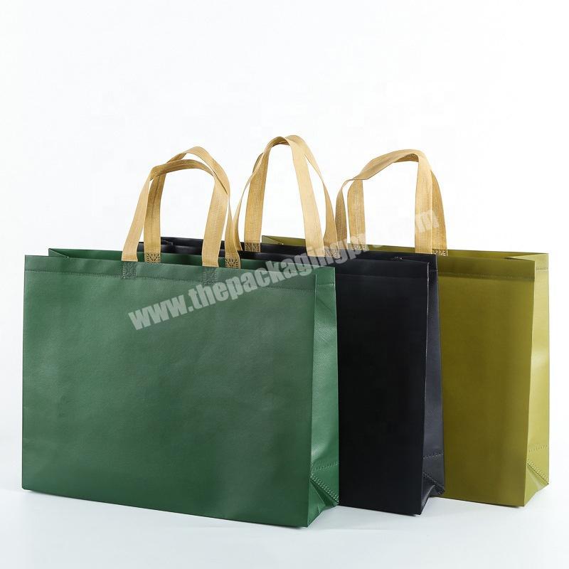 Hot sell biodegradable length handle 80gsm Non-woven boutique bags for packaging