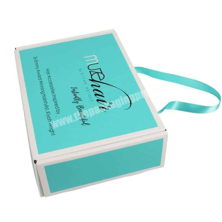 Hot Sell Cardboard Wedding Dress Packaging Box With Ribbon Custom Logo