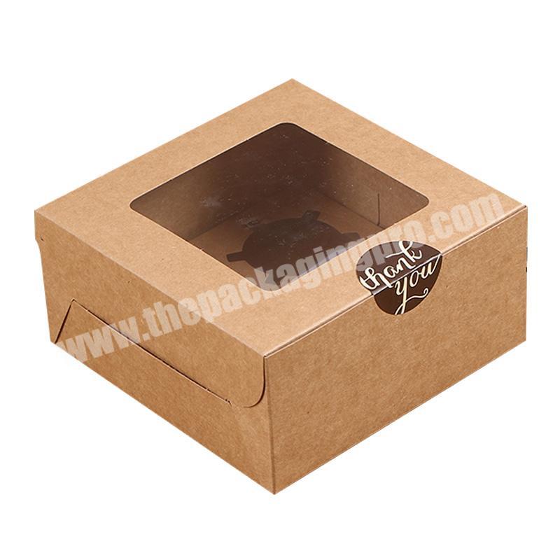 Hot sell cheapest customized food grade kraft paper box with window
