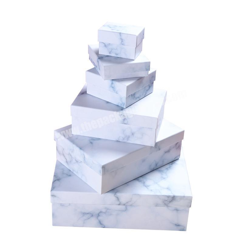 Hot Sell Luxury Jewelry Gift Packaging Box Drawer Marble Printing Paper Box