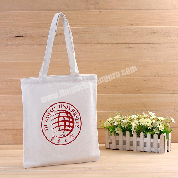 Hot selling 100% eco printed canvas tote bag for shopping