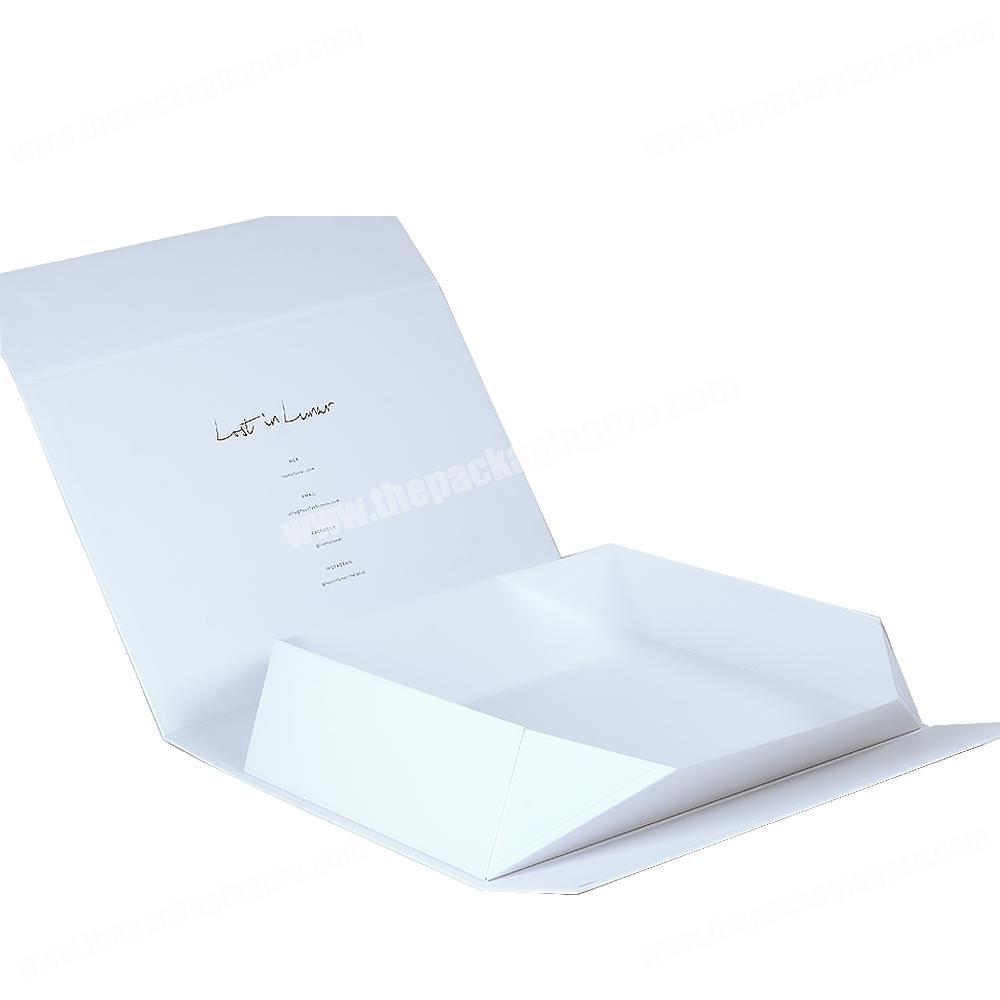 Hot selling custom printed folding magnetic white paper packaging gift box