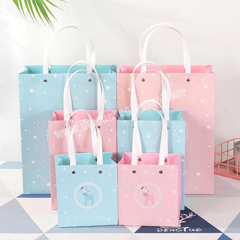 Hot selling cute cartoon printed paper gift bags 2020 custom cute party gift paper bag