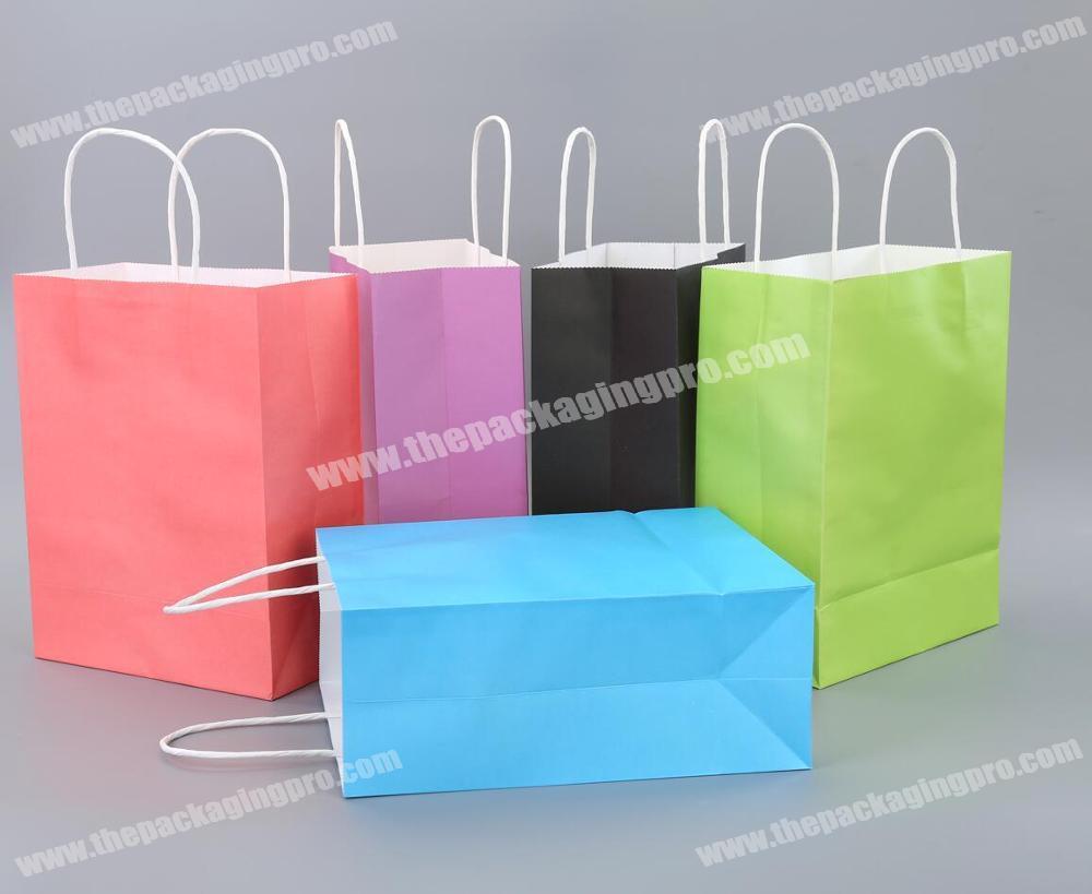 Hot selling different colors customised paper gift bag with string