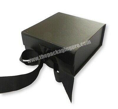 Hot Selling Factory Directly Supply Small Magnetic Gift Box Logo Black