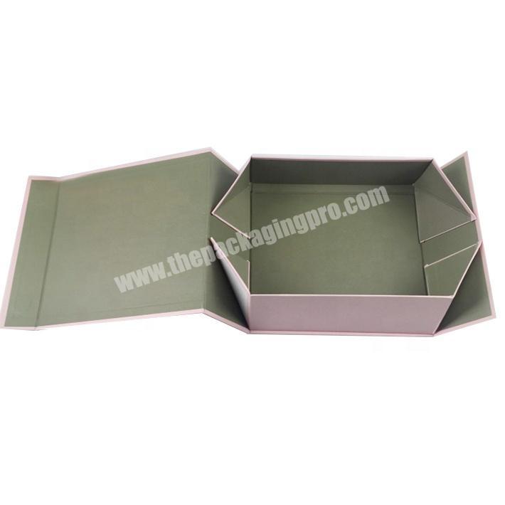 Hot selling flat folding rigid cardboard luxury gift packaging boxes with magnet closure