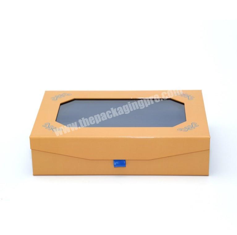 Hot selling kids foldable toy gift packaging perfume box with transparent lid