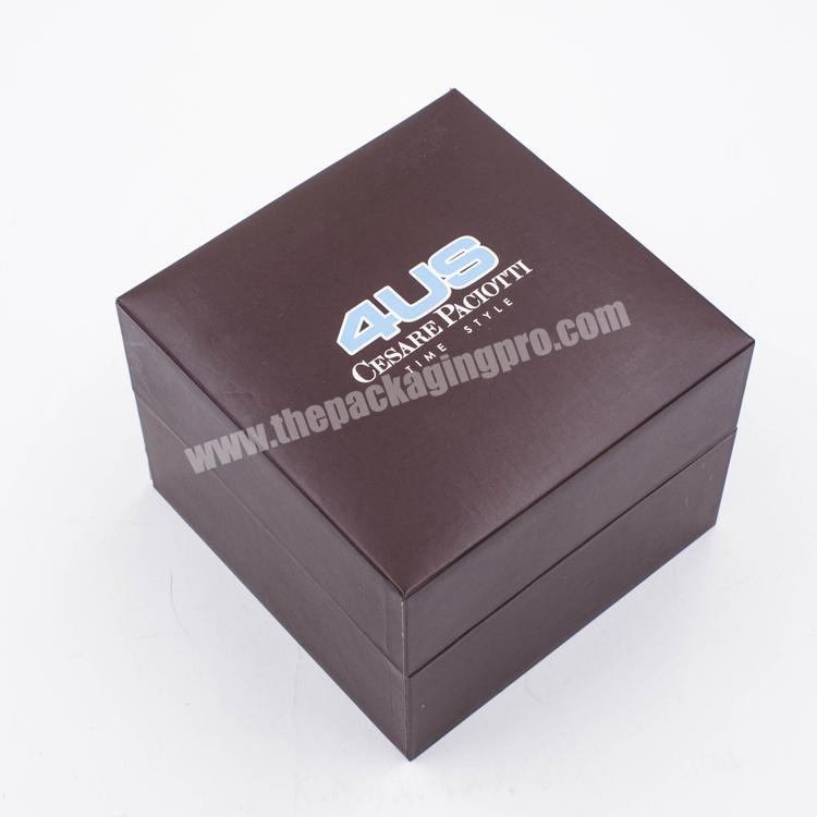 Hot selling luxury Brown Color Printed Logo Paper Watch Box