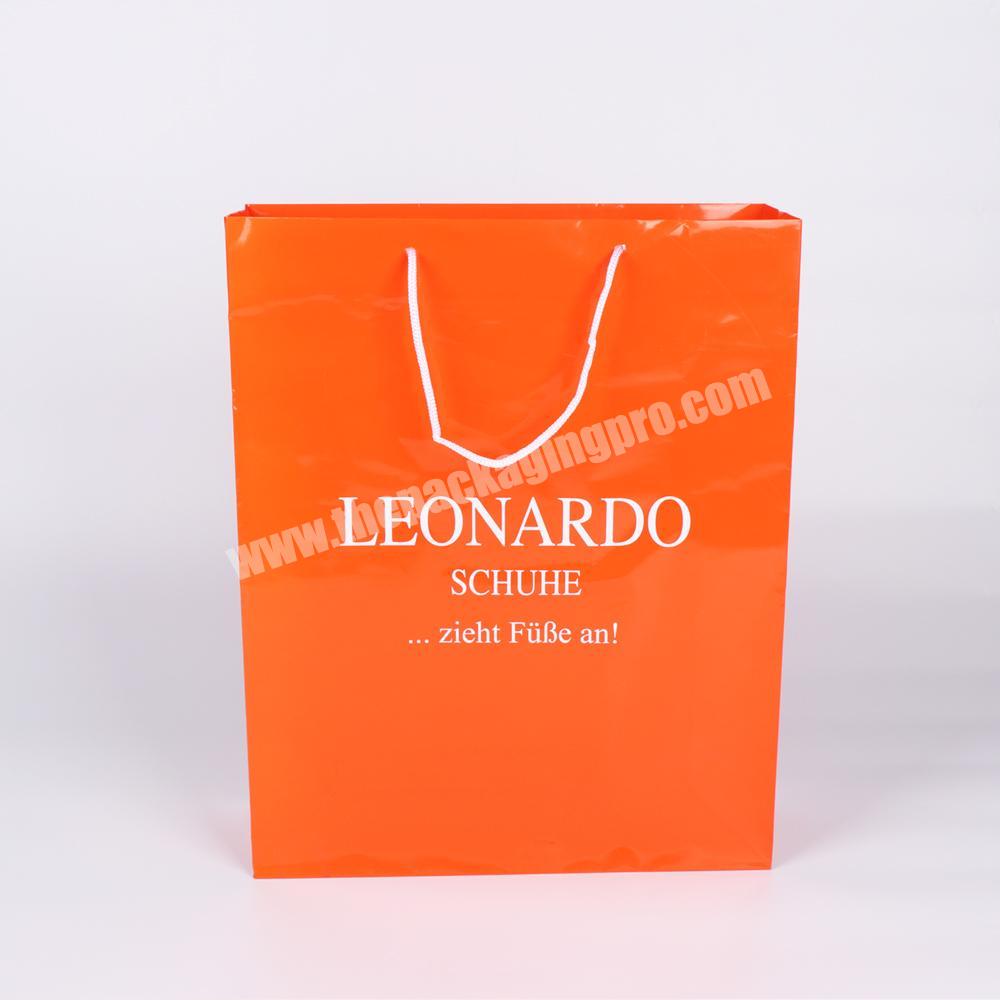 Hot selling manufacturer custom personalized design reusable birthday gift paper bag logo printed with PP rope handle
