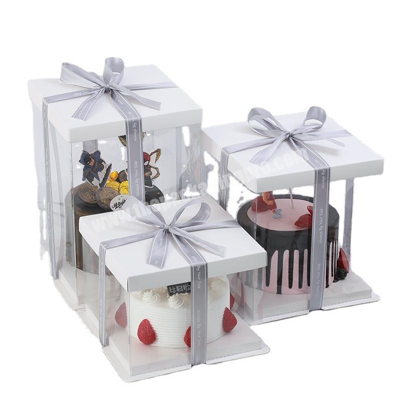 Hot selling product cake boxes plastic clear portable cake box boxes for tall cakes