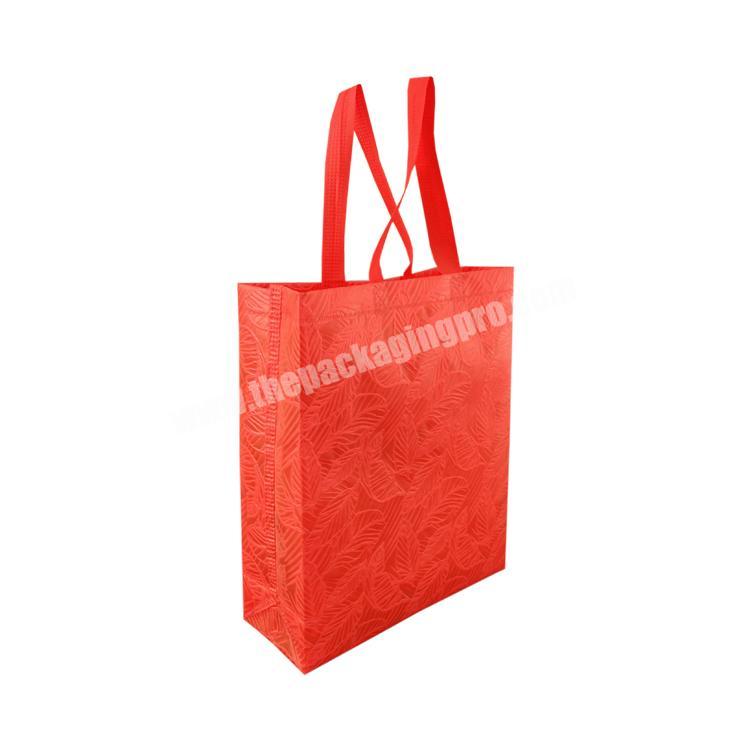 Hot selling recyclable nonwoven ecofriendly shopping supermarket bagscustom logo printed reusable non woven tote bag