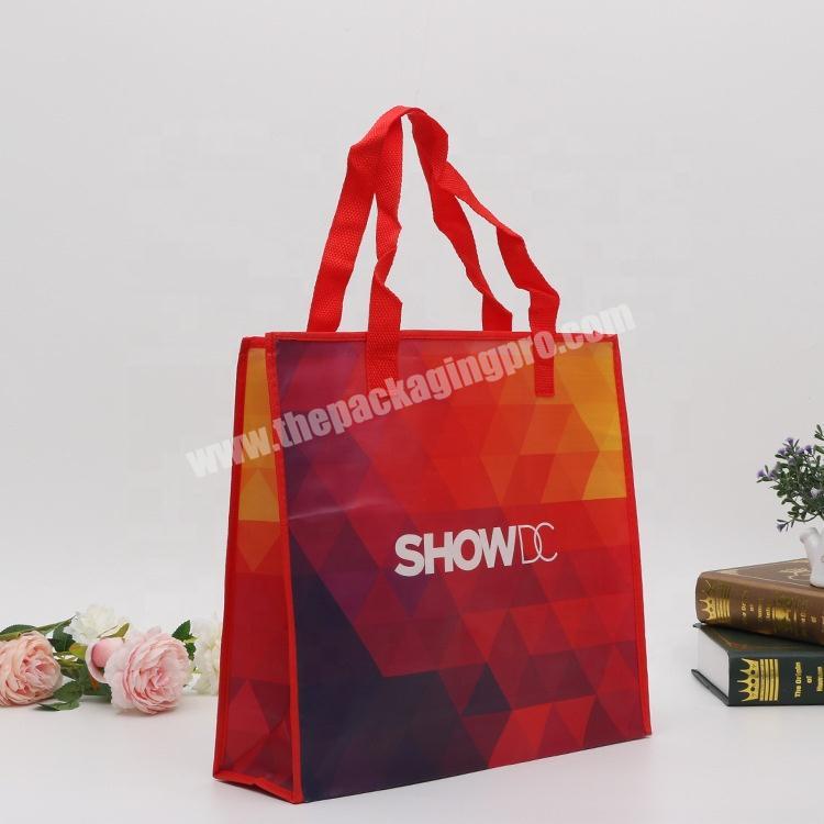 Hot selling waterproof thickened folding non-woven general packaging shopping handbag with logo