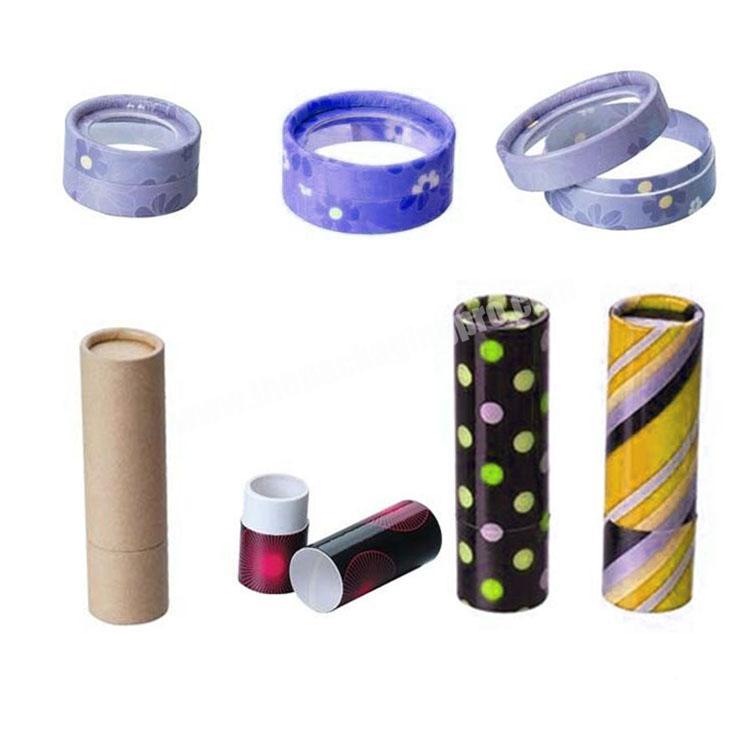 Hot stamping round paper lip balm tube eco friendly push up paper tubes
