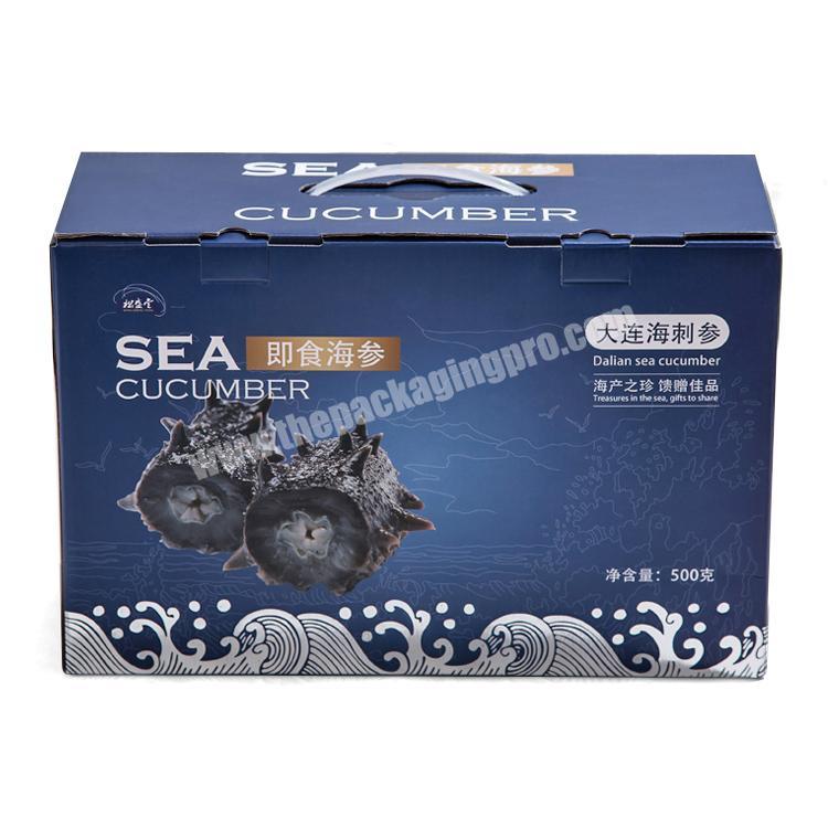 Hot supply OEM made seafood products package custom box packaging printing