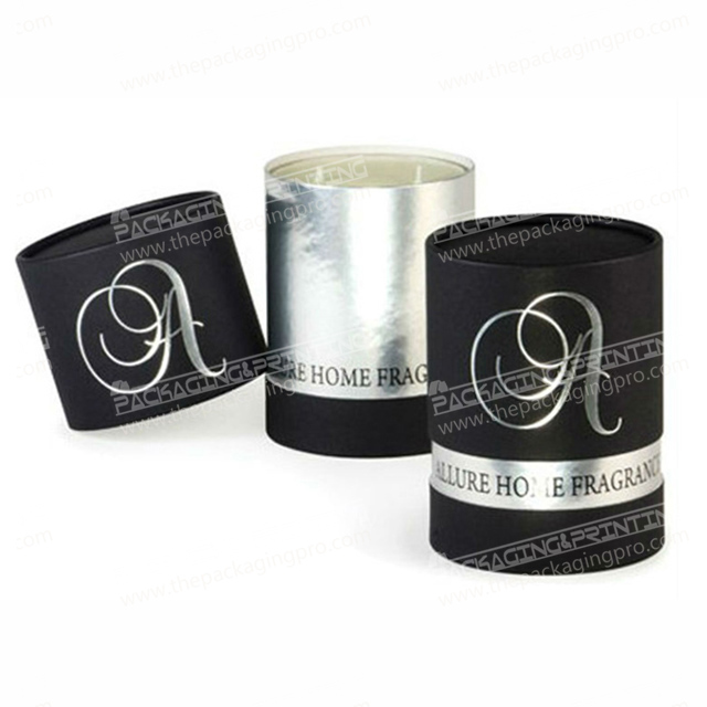 Hot stamping paper canister for candle
