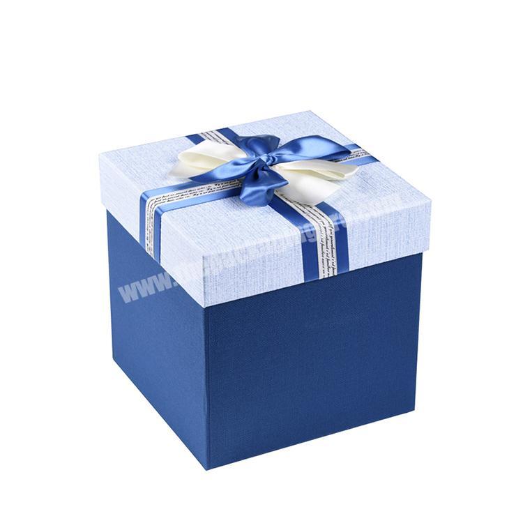 Hotsale cheap price recycle square ribbon large gift boxes