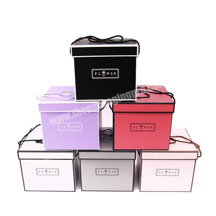 Hotsale colourful paper printing square flower box