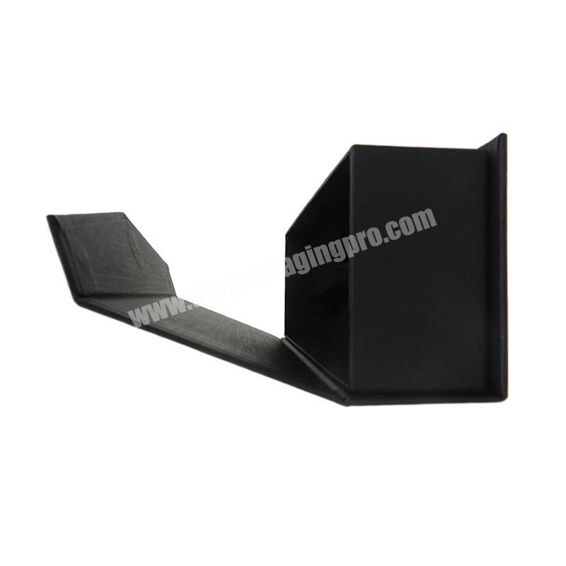 Hotselling Magnetic Closure  Black Foldable Shoe Gift Paper Packaging  Box Spot Uv Accept Custom Order