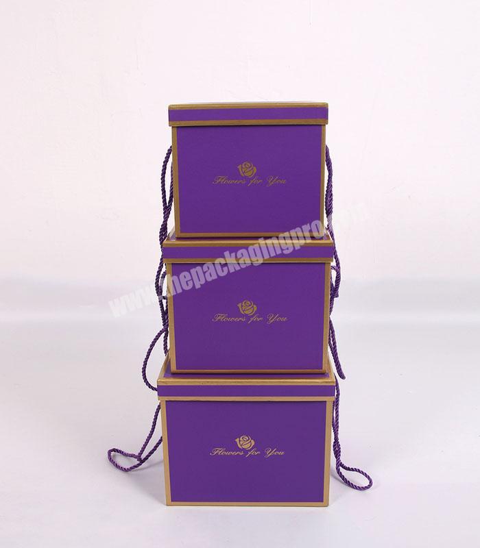 Innovative Recycled Packaging Gift Boxes Square Shape With Handle