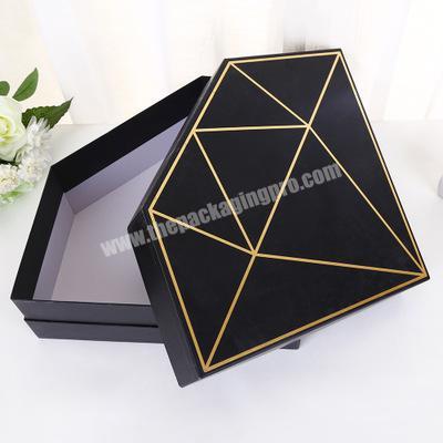 Irregular Black Eid Mubarak Gift Box High-end Diamond Luxury Box