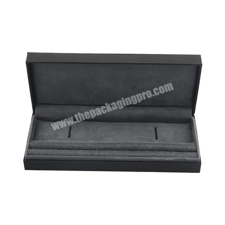 Jewelry gift black velvet necklace gift boxes wholesale paper custom jewelry box