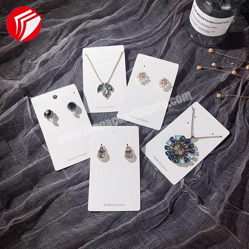 Jewelry Necklace Earring White Craft Paper Display Cards Jewellery Display Cards in Guangzhou