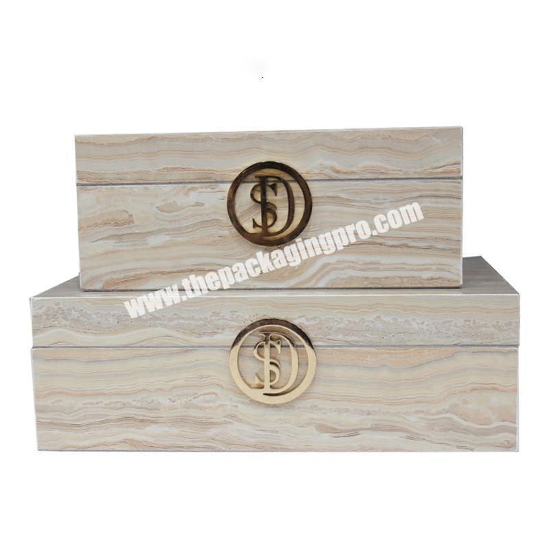 jewlary gift box lock supplier wood gift box slide top packaging