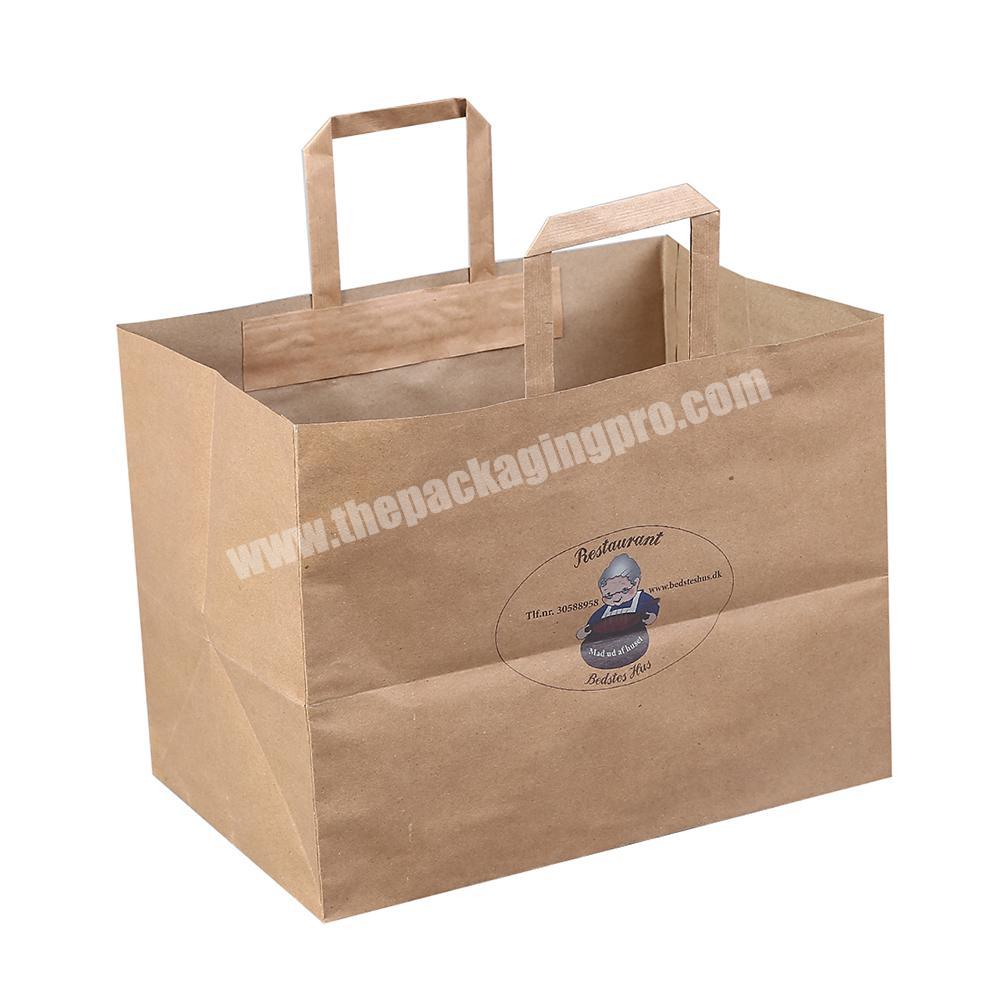 Khaki take away brown paper bag packaging