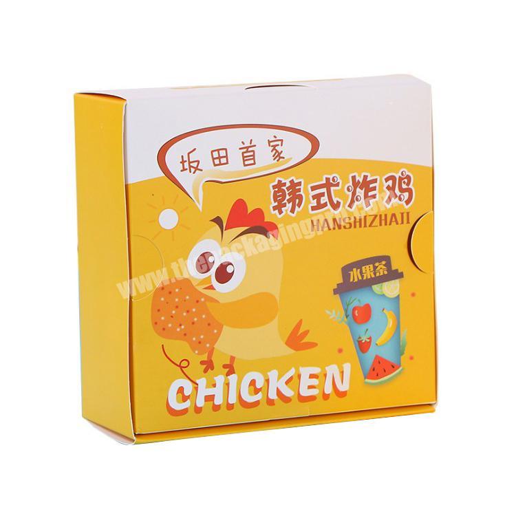 Korean beer Fried chicken food carton takeaway box kraft paper portable  biscuit box
