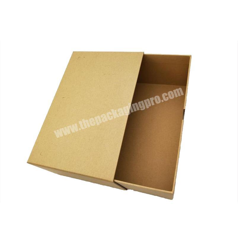 Kraft cardboard brown paper gift box for packaging