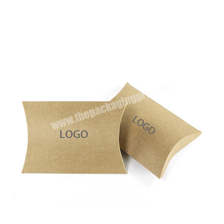 Kraft custom foldable paper printing pillow box