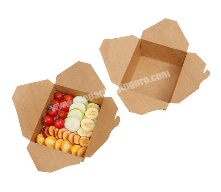 Kraft meal box disposable paper box  takeaway box wholesale