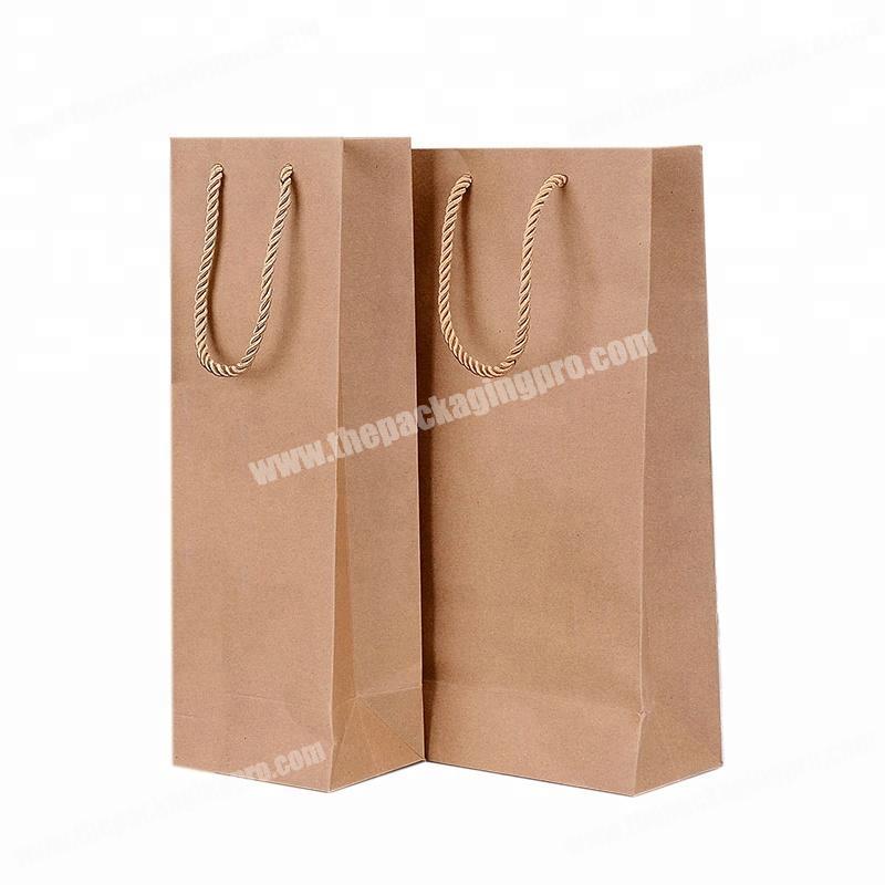 kraft paper bag forred wine packing bag brown with OEM logo