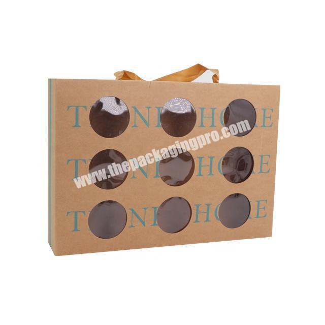 kraft paper box Box with window and packaging box for  clothes