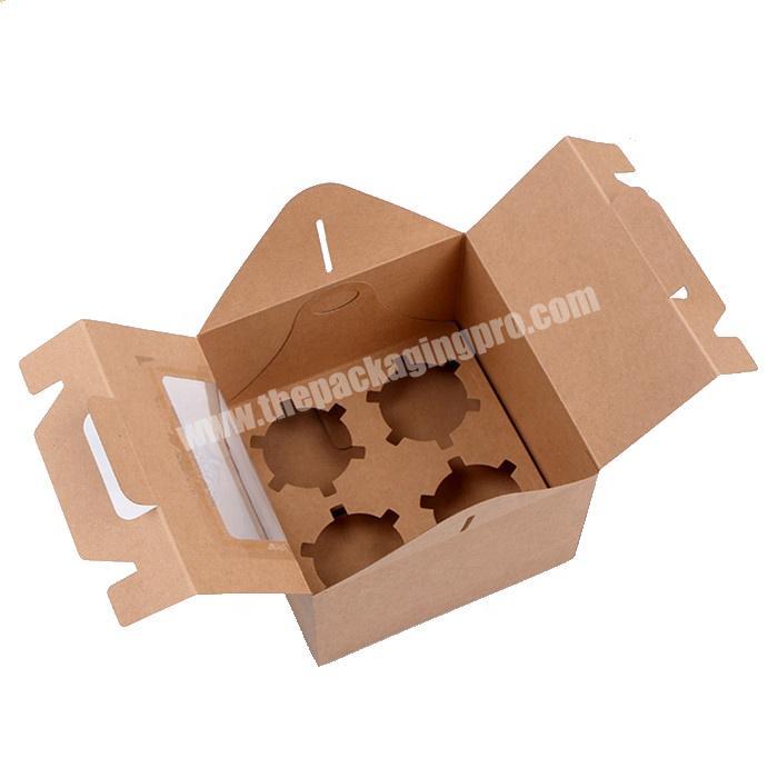 Kraft Paper Box For Cake Packaging With Plastic Clear Window