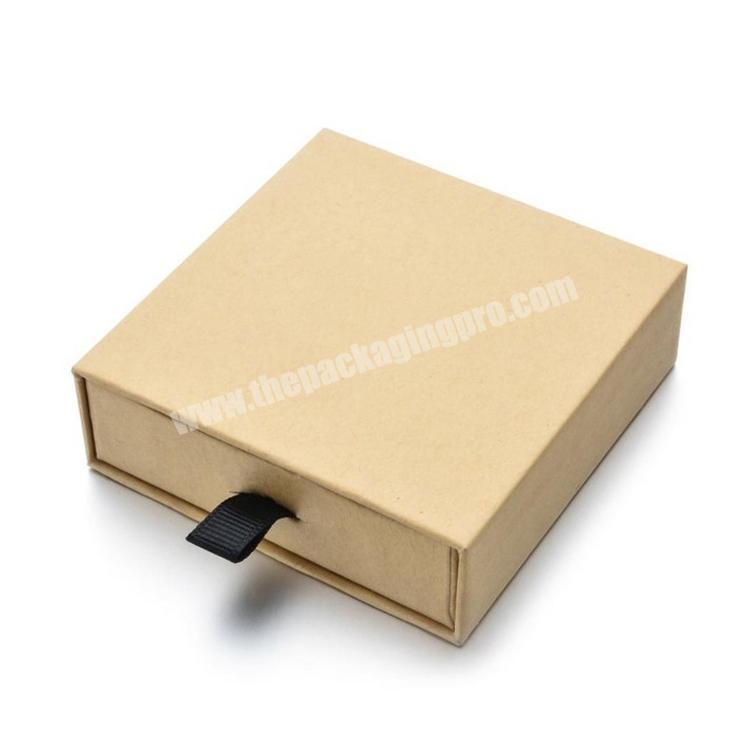 Kraft Paper Box Square Drawer Box Jewelry Gift Box Bracelet Bangle Luxury Sponge Boxes for Display