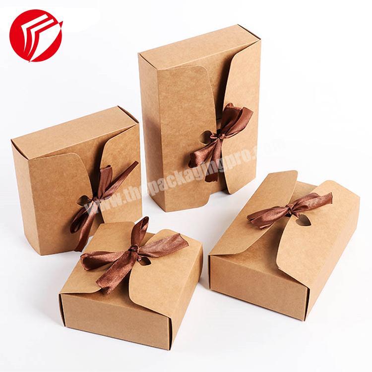Kraft Paper Boxes Gift Paper Box Packaging Cake Box Packaging With Ribbon