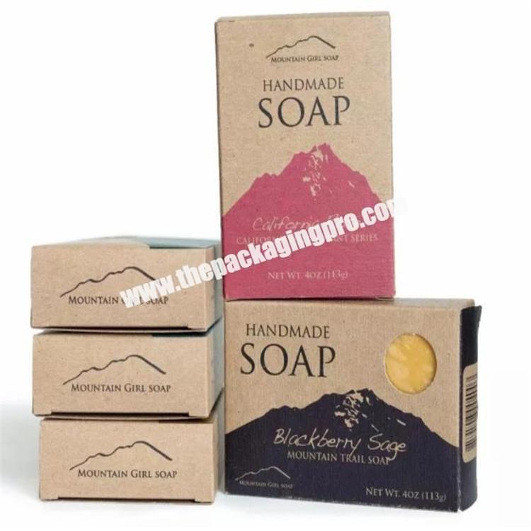 Kraft paper soap packing box custom logo bath bomb packaging corrugated shipping box mailer box