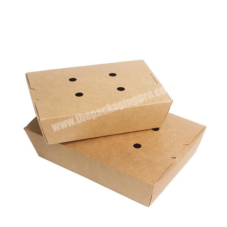 kraft paper takeout box with holes