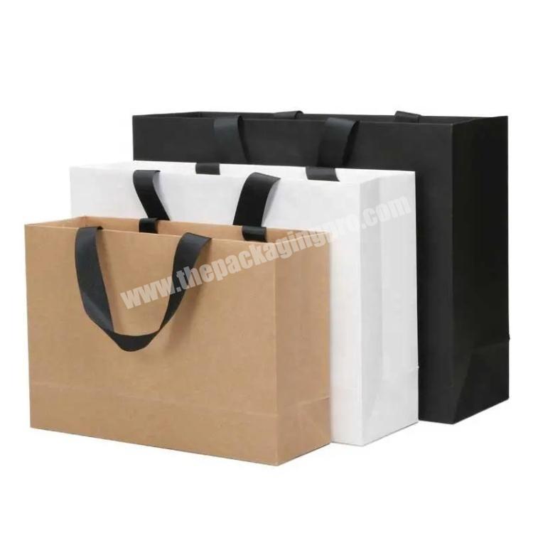 Kraft Paper White Card 250g Shopping Clothing Gift Wedding Portable Paper Bag