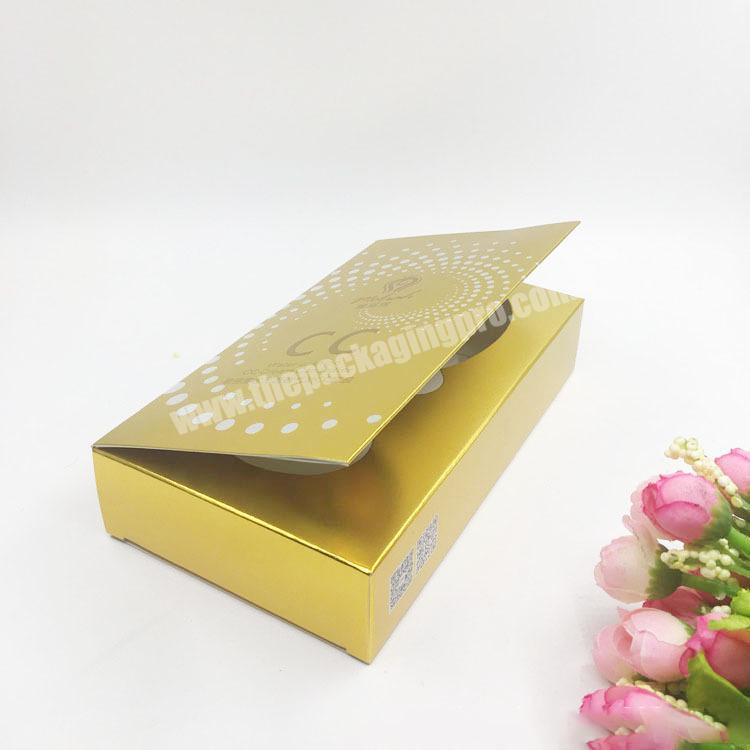 Label printed premium gold glitter skin care beauty cosmetic cream paper packaging box factory