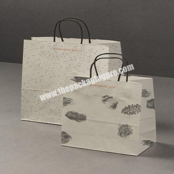 Ladies Shopping Website Gold foil Trolley Kraft Delivery  Paper Bags  With Ribbon Boucheron