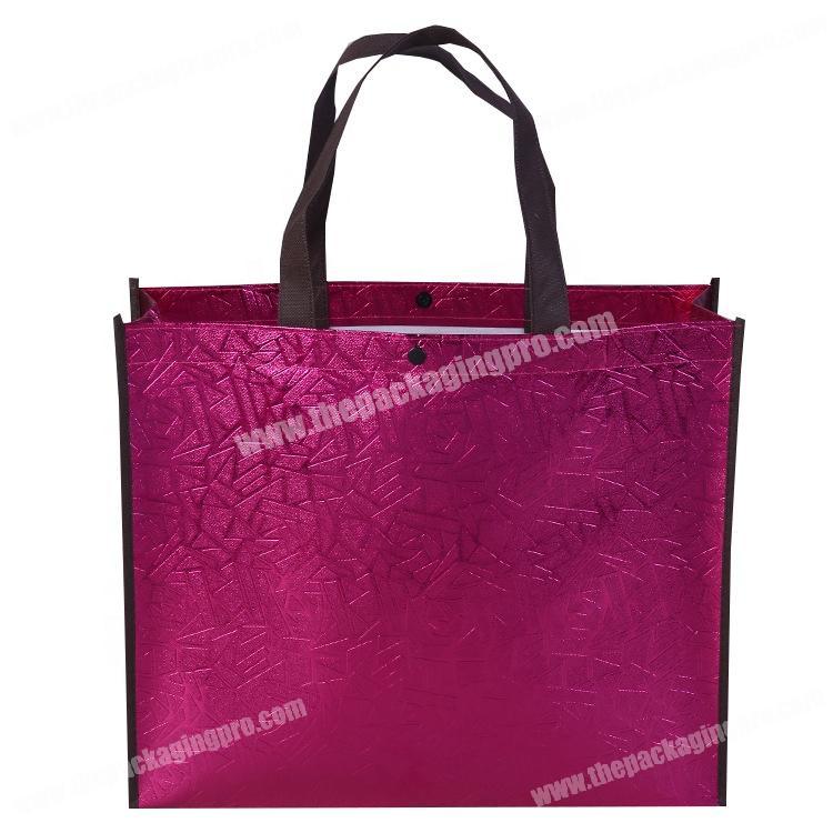 Ladies winter coat packaging non woven shopper bag for promotion