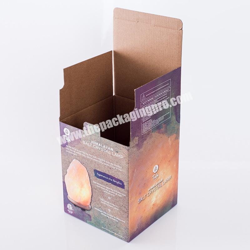 lamping paper packaging box with customized items and logo